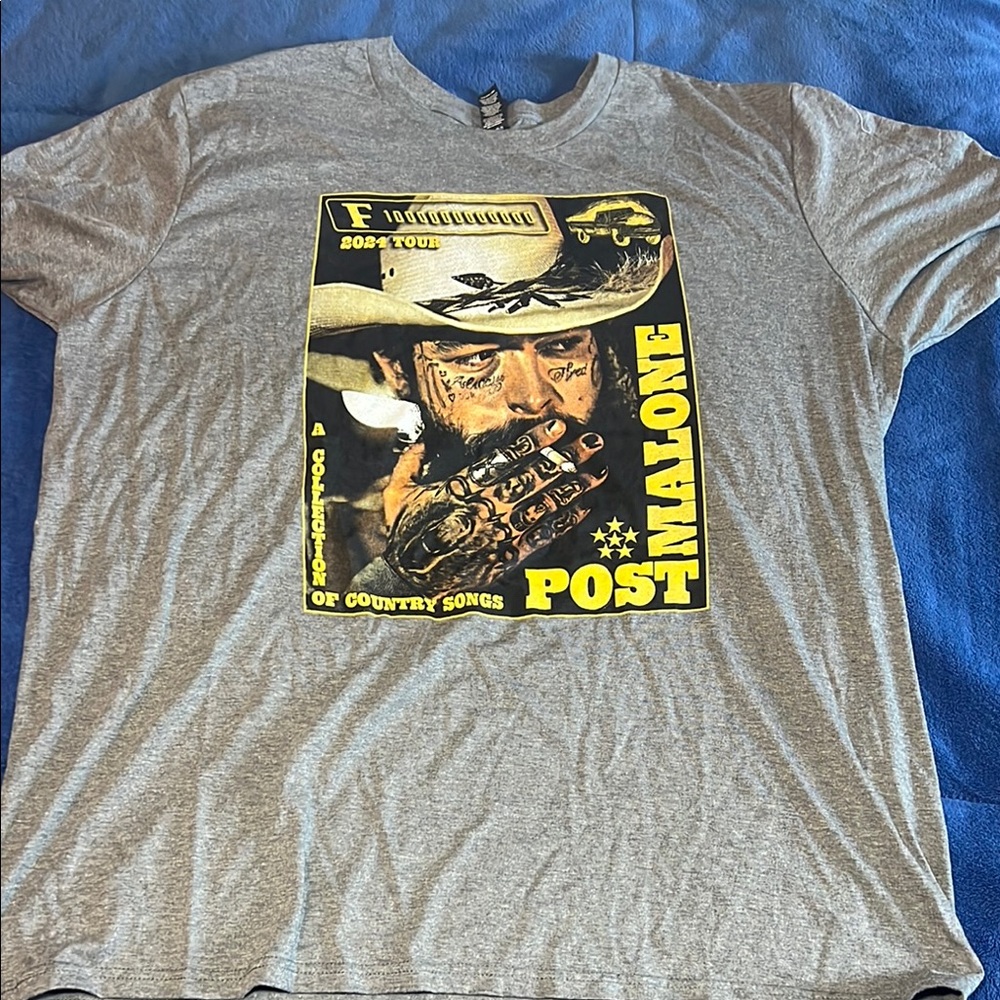 NWOT Post Malone 2024 Tour T-Shirt, Size 3XL